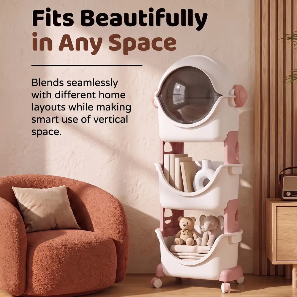 fits beautifully Astronaut Smart storage organizer pink