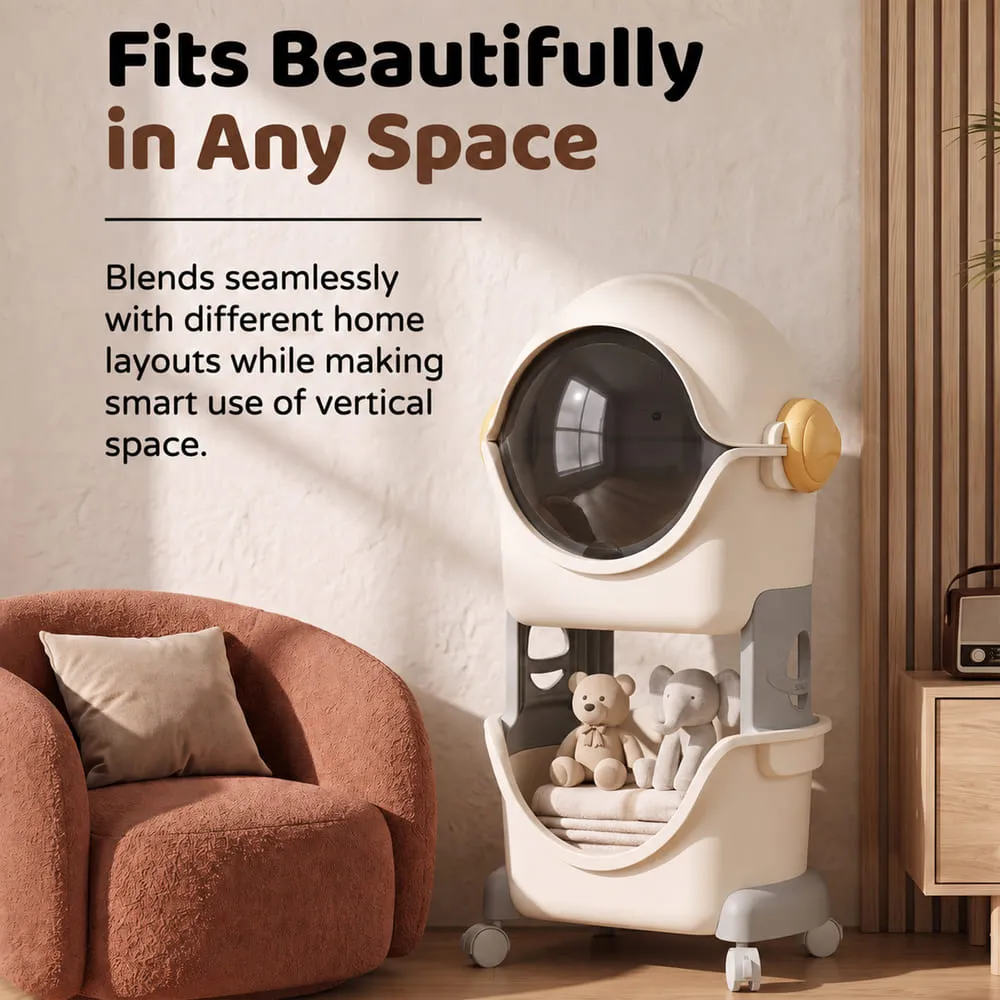 fits beautifully Astronaut Smart storage small organizer grey