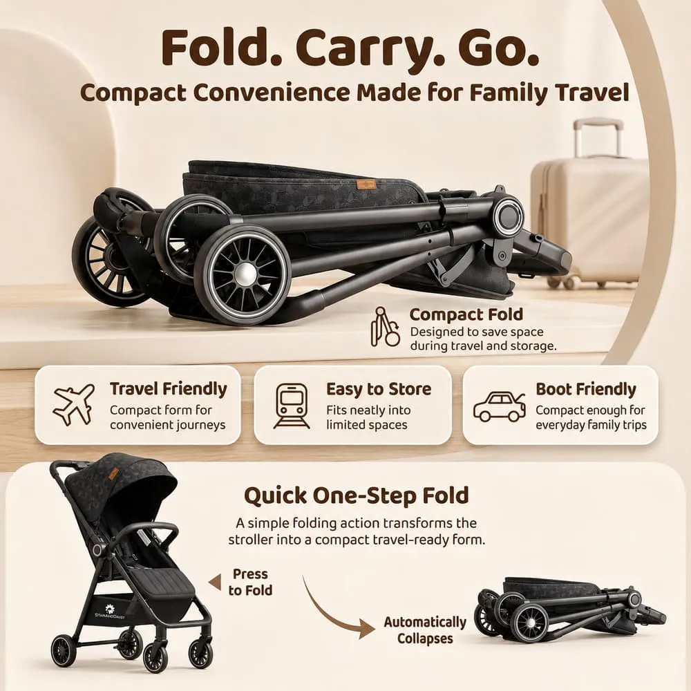 fold carry and go bliss baby stroller black