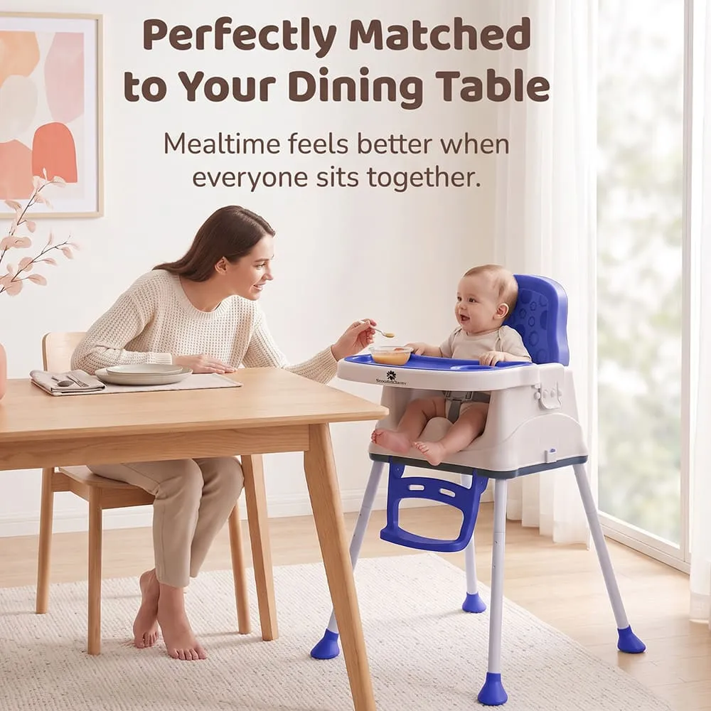 height adjustable munchkin baby high chair blue