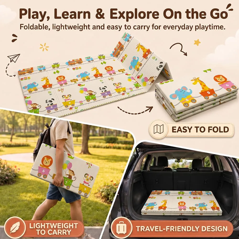 learn play Baby Play Mat 6mm animal train