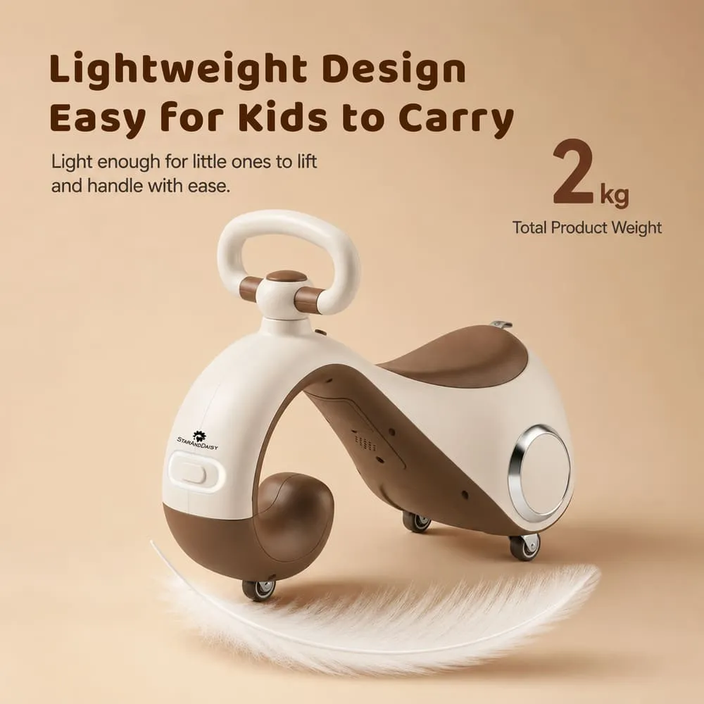 lightweight design Mini move Balancing Bike Swing Car brown