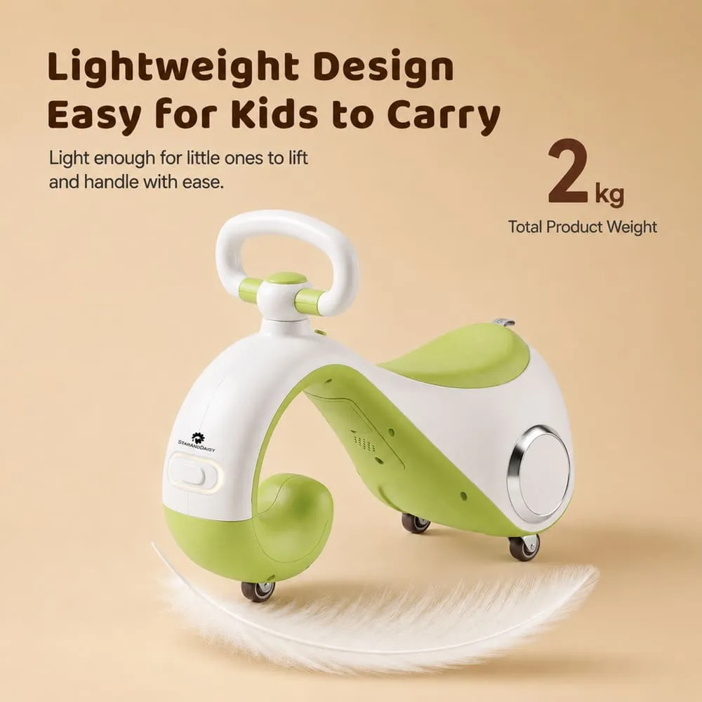 lightweight design Mini move Balancing Bike Swing Car green