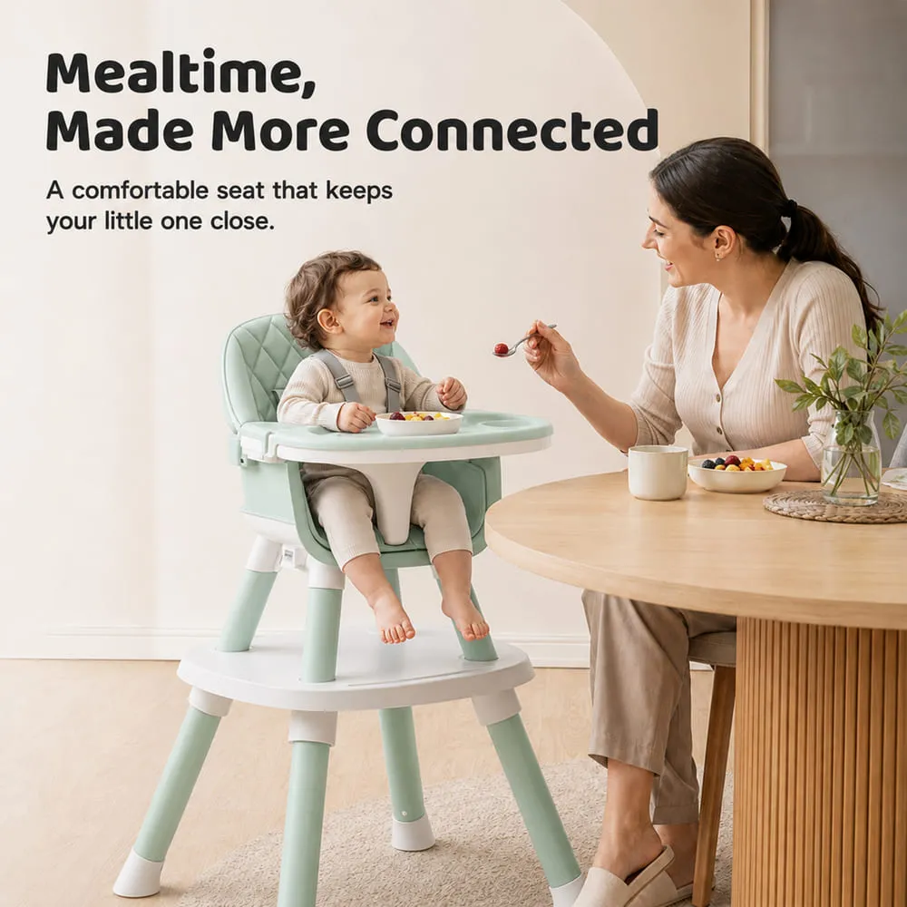 mealtime Multifunctional Dining Baby High Chair green