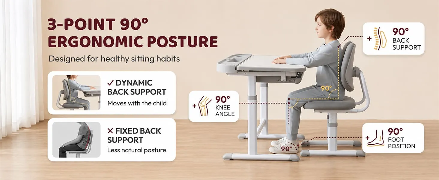 Multi-function Kids Study Table and Chair Set