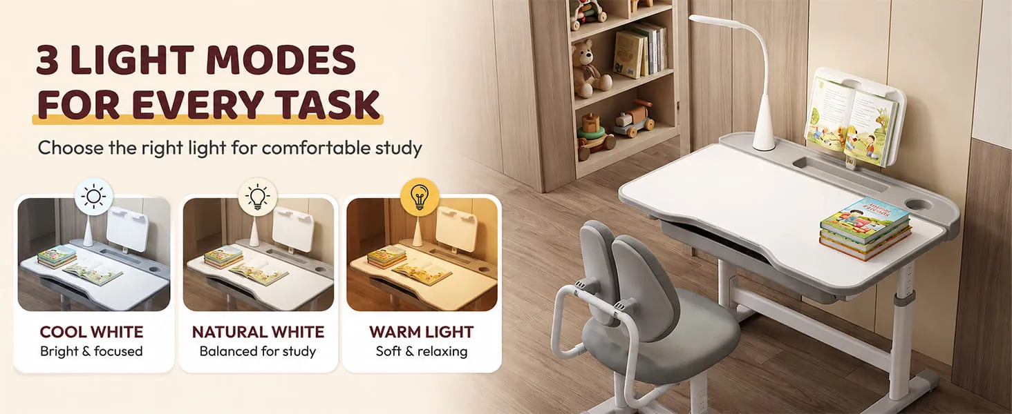 Multi-function Kids Study Table and Chair Set
