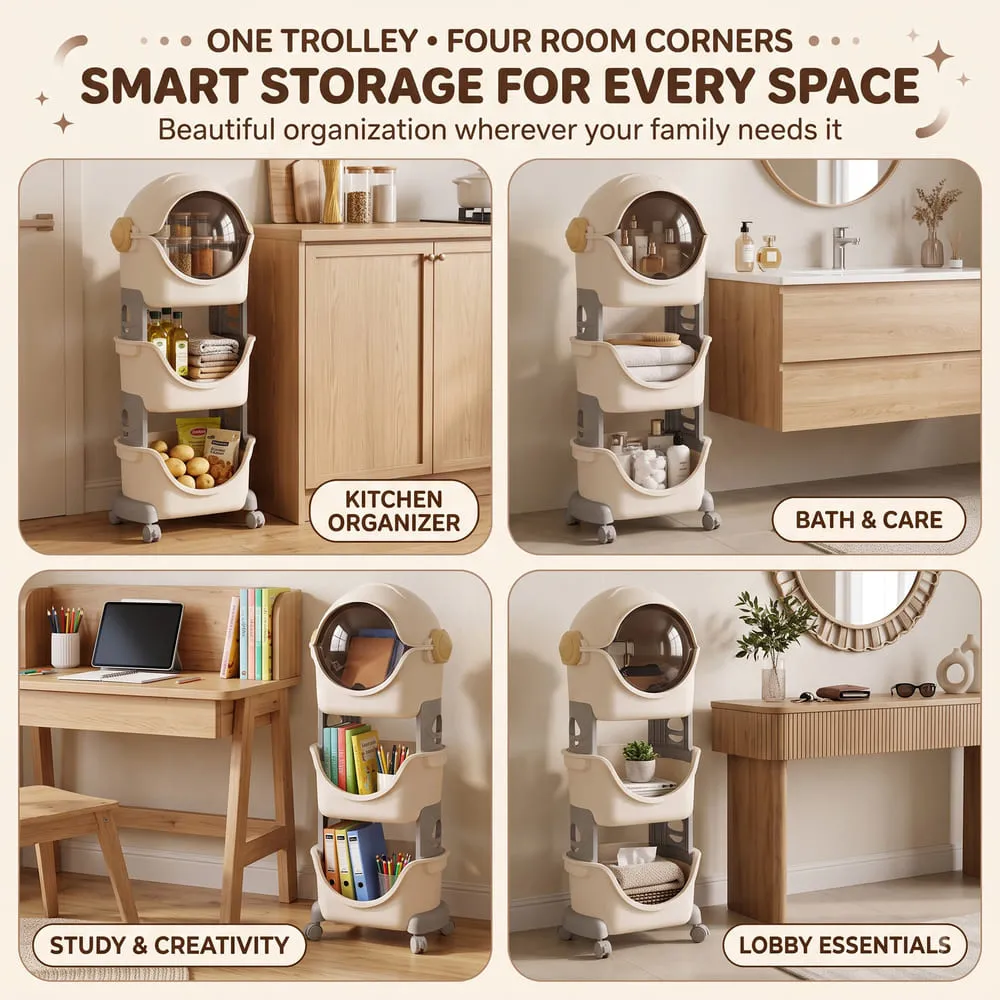 multi usage of Astronaut Smart storage organizer grey