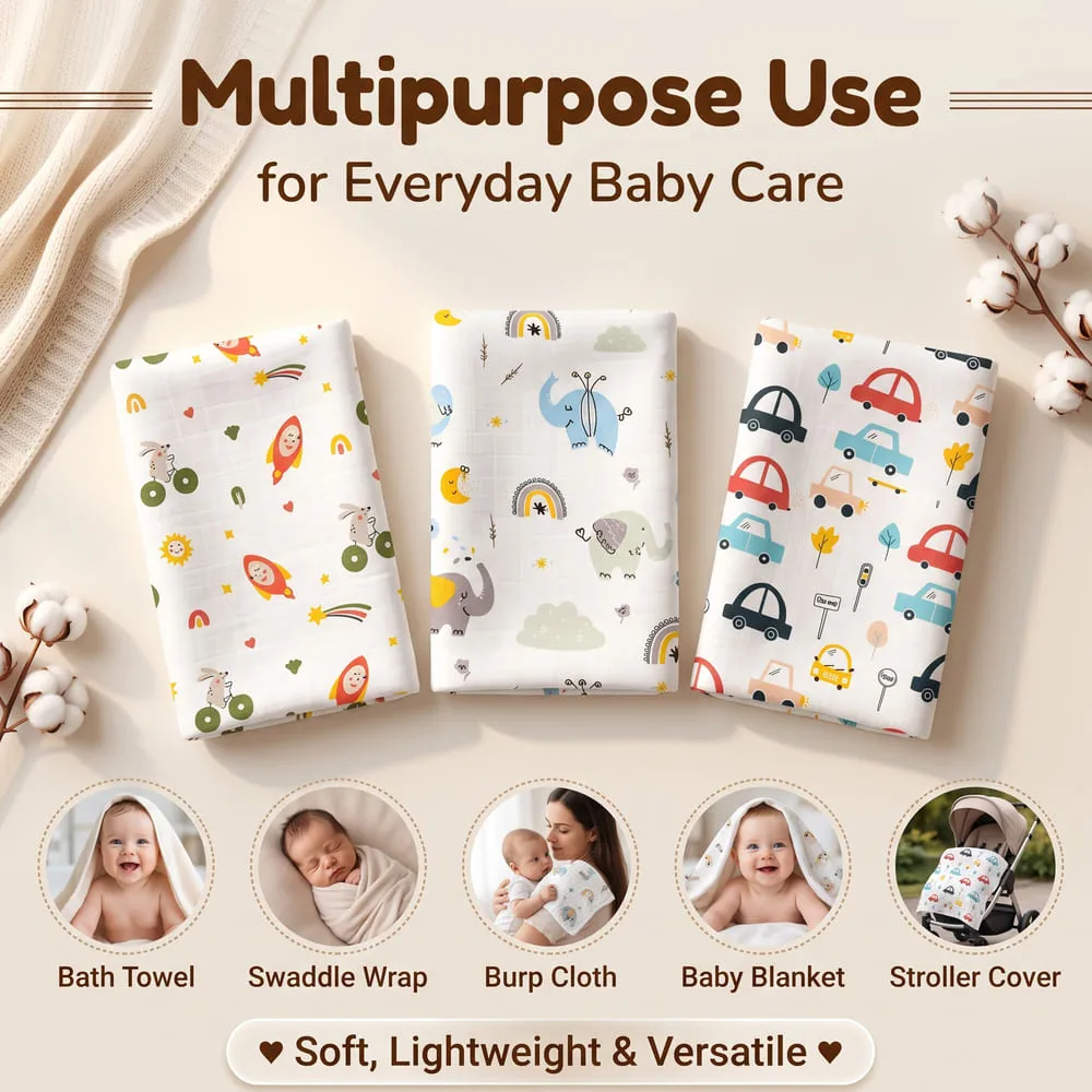 multipurpose usage of Muslin hooded towel