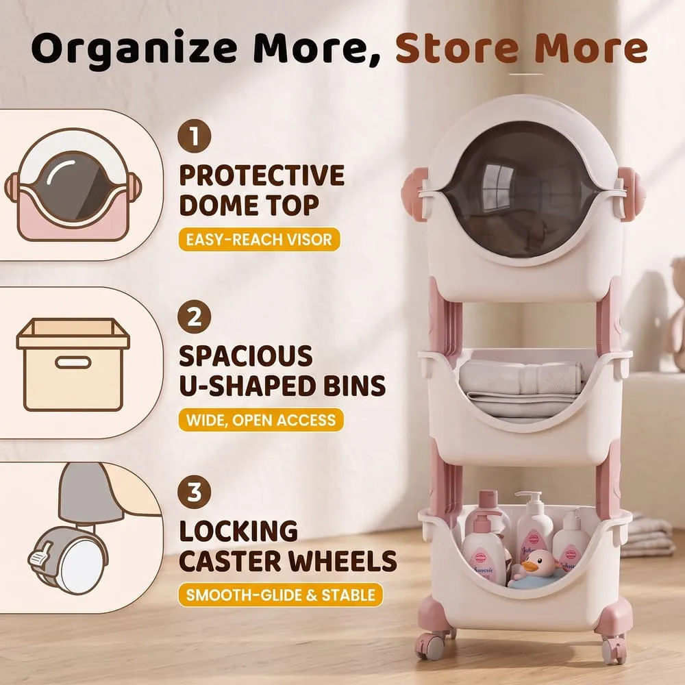 organize more Astronaut Smart storage organizer pink