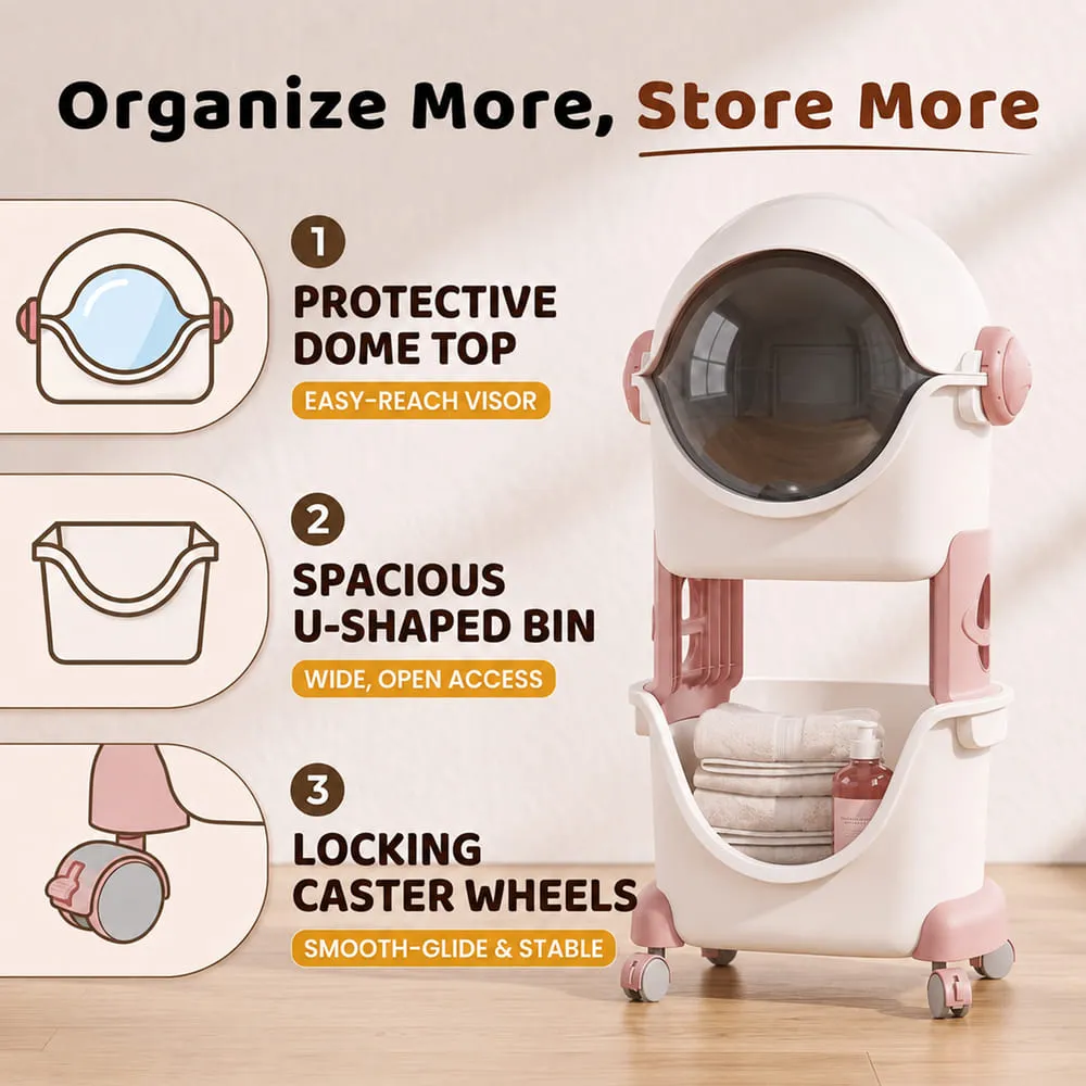 organize more Astronaut Smart storage small organizer pink