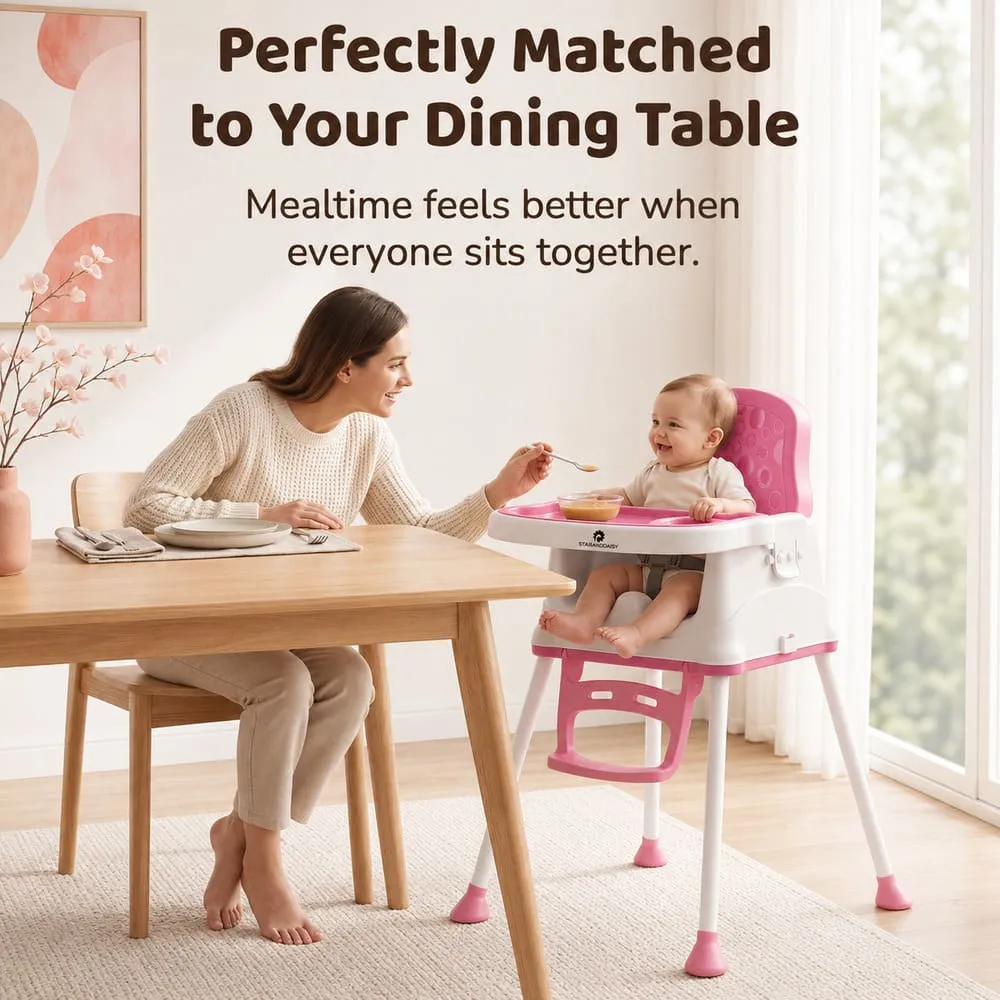 perfectly matched Munchkin Throne Baby High Chair Pink