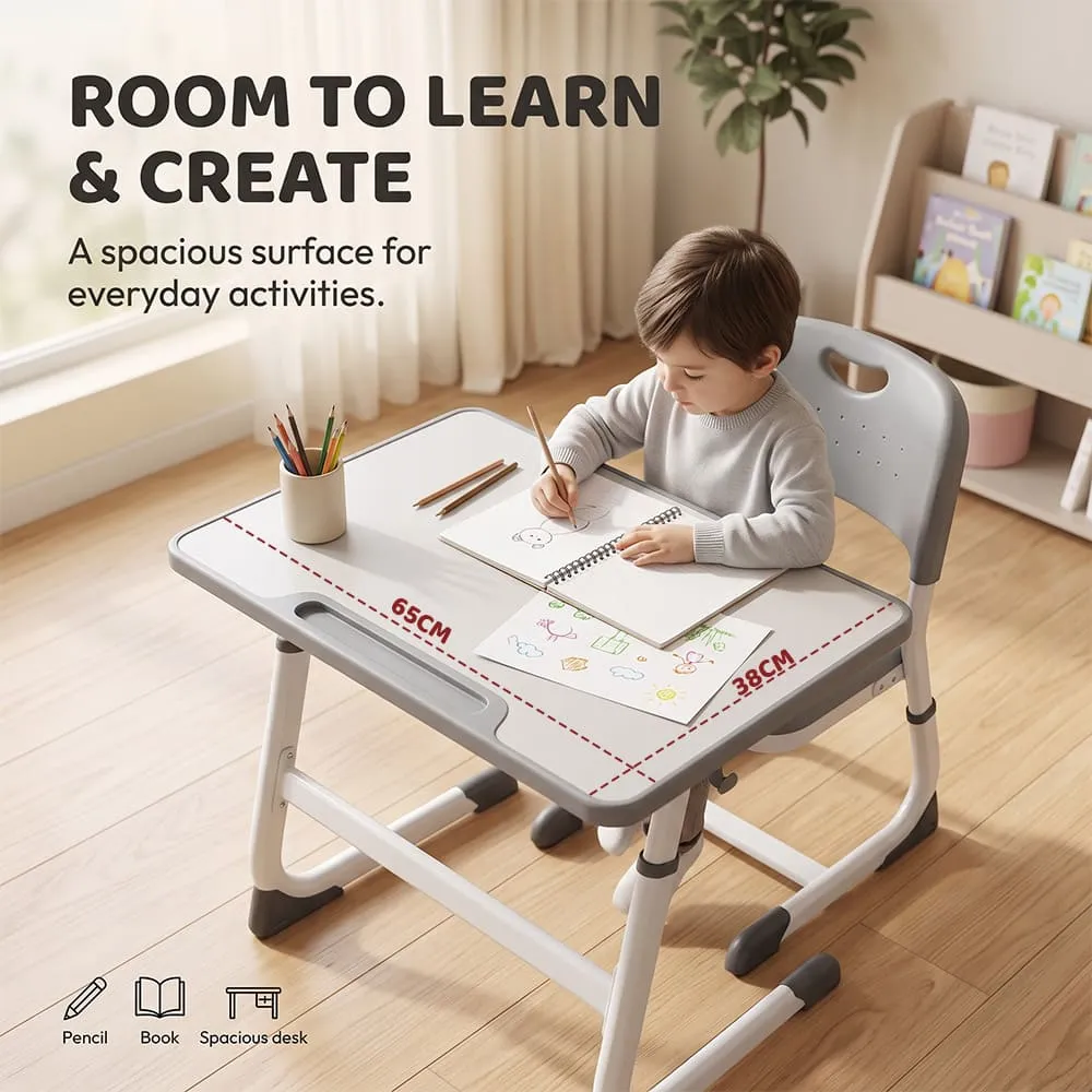 room to learn and create Smart Kids STudy table grey