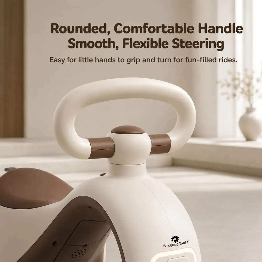 rounded comfortable handle Mini move Balancing Bike Swing Car brown