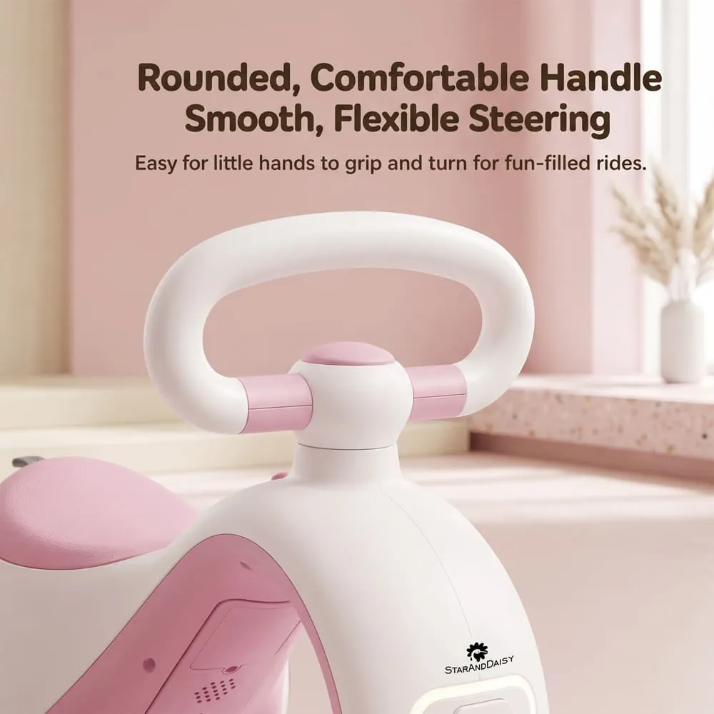 rounded comfortable handle smooth Mini move Blanacing Bike Swing Car pink