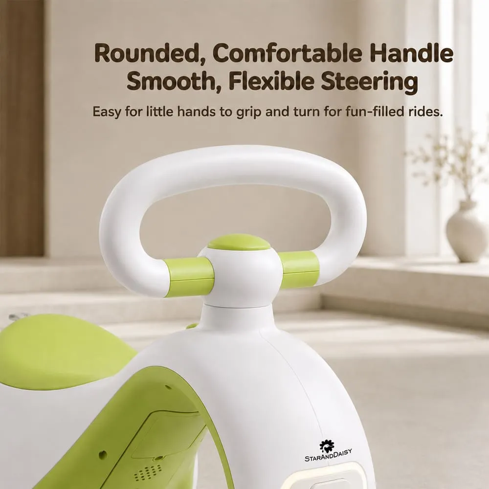 rounded comfortable handle with Mini move Blanacing Bike Swing Car green