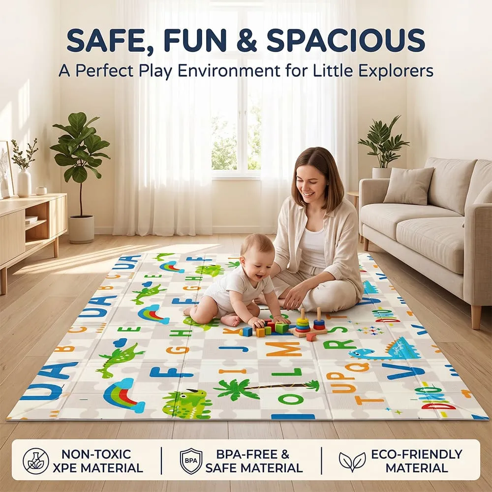 safe and fun with Baby playmat and playpen abc print 6mm