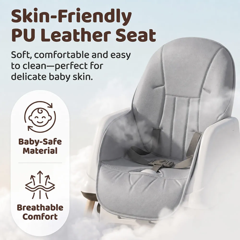 skin friendly fabric 4 in 1 Baby high chair grey