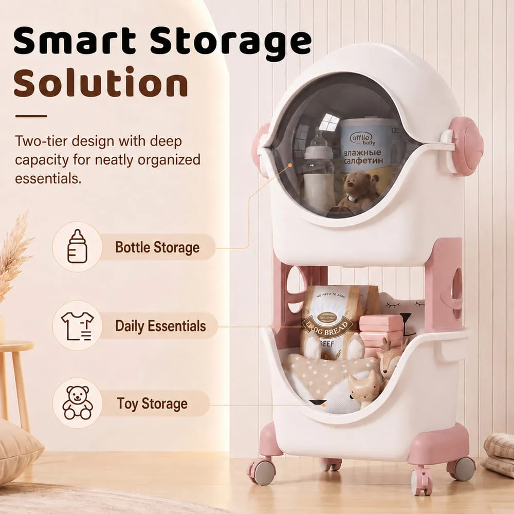 smart storage solution Astronaut Smart storage small organizer pink