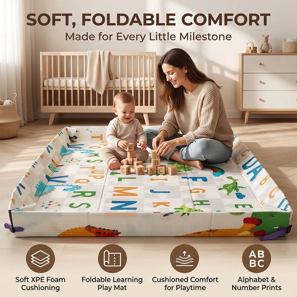 soft foldable Baby playmat and playpen abc print 6mm