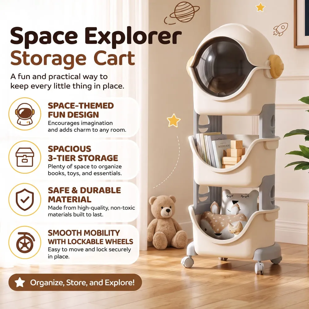 space explorer Astronaut Smart storage organizer grey