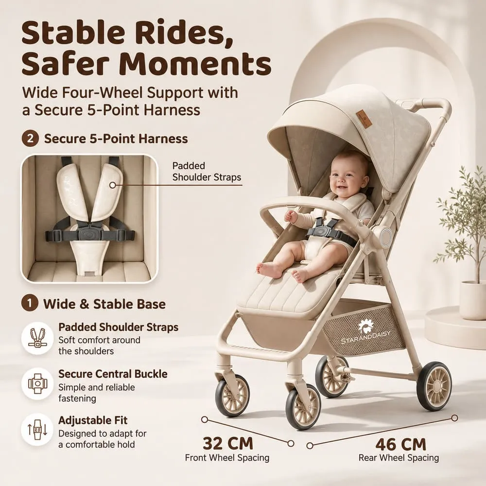 stable rides with bliss baby stroller khaki