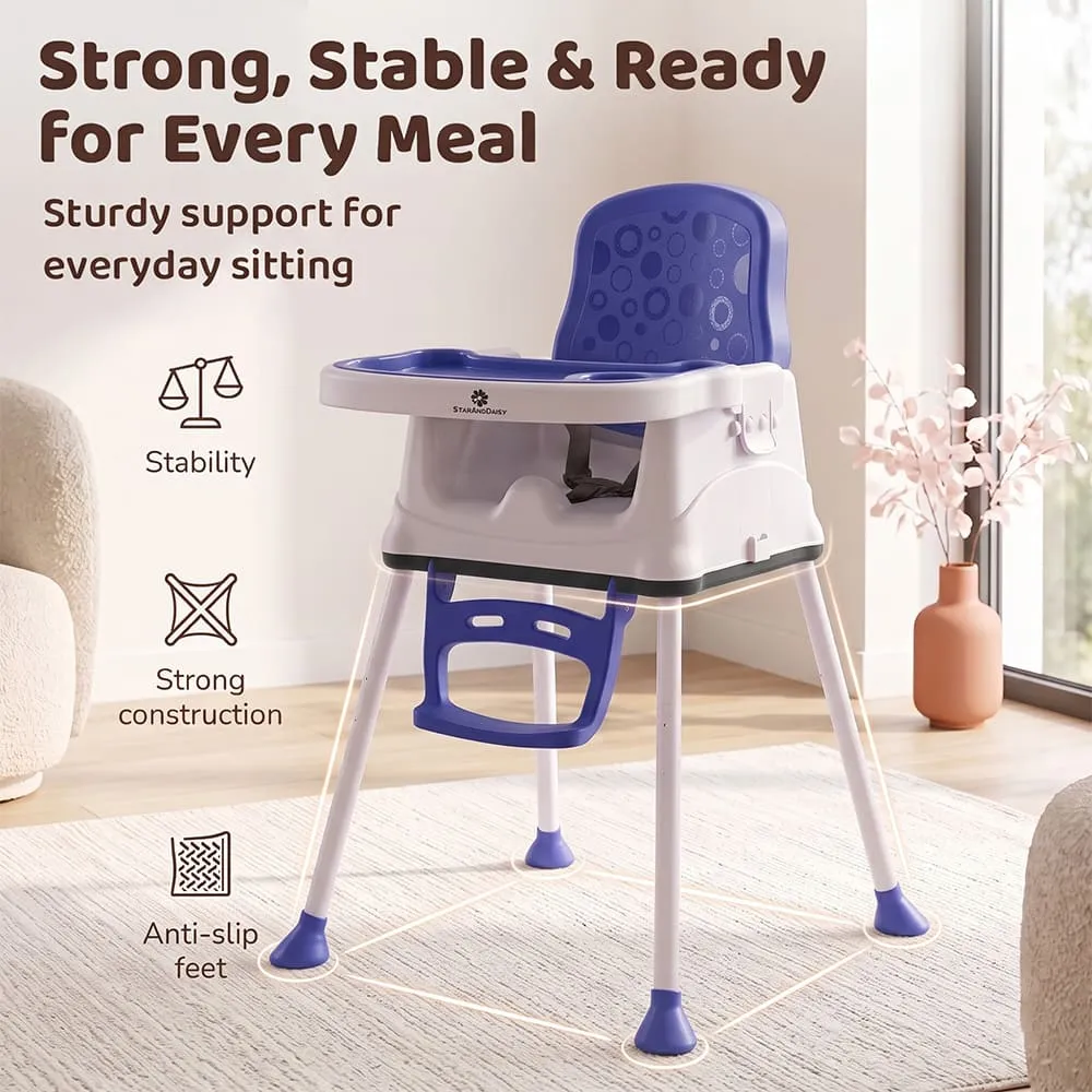 strong stable munchkin baby high chair blue