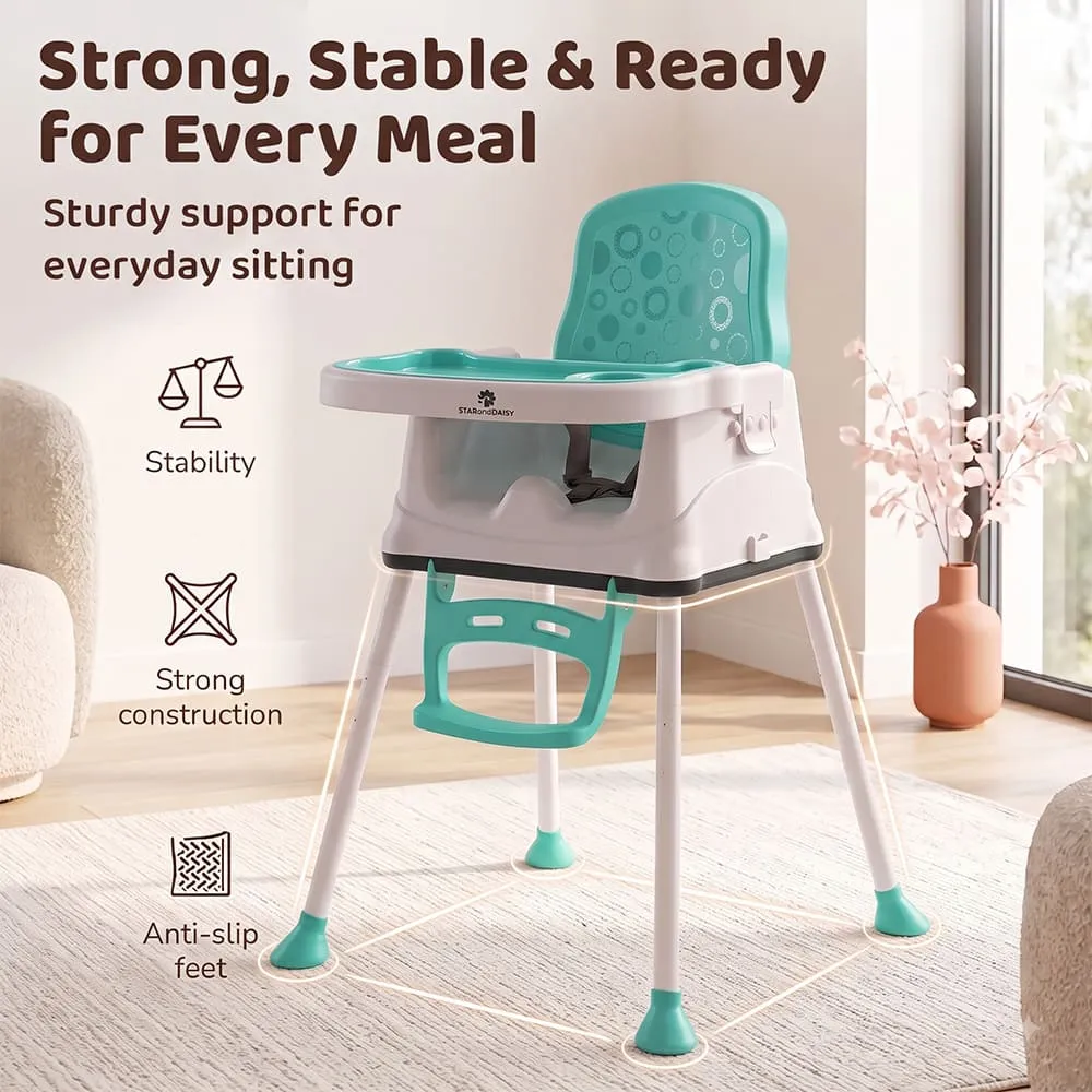 strong stable munchkin baby high chair green