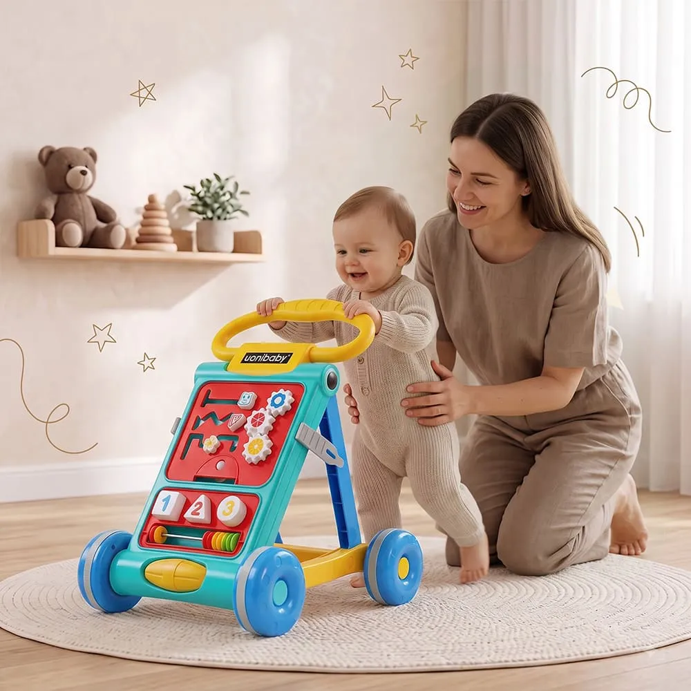 uonibaby activity push walker blue