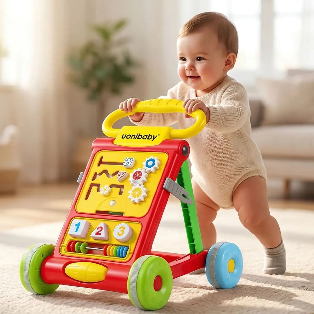 uonibaby activity push walker red