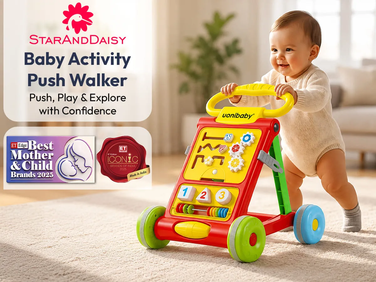 Baby Activity Push Walker with Interactive Learning Panel