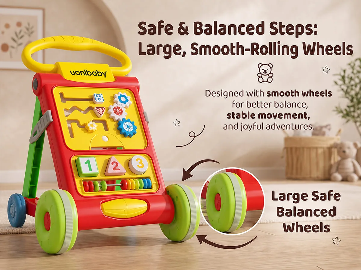 Baby Activity Push Walker with Interactive Learning Panel