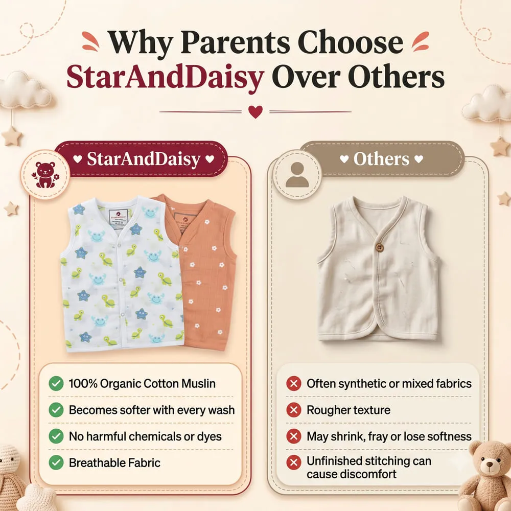why parents choose muslin jhabla set of 4 tich button
