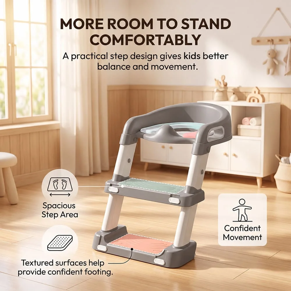 2 in 1 stepup Toilet Trainer grey2