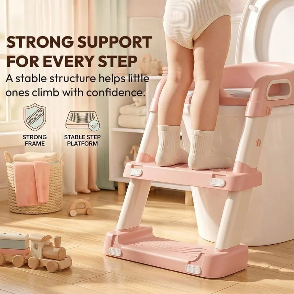 2 in 1 stepup Toilet Trainer pink3