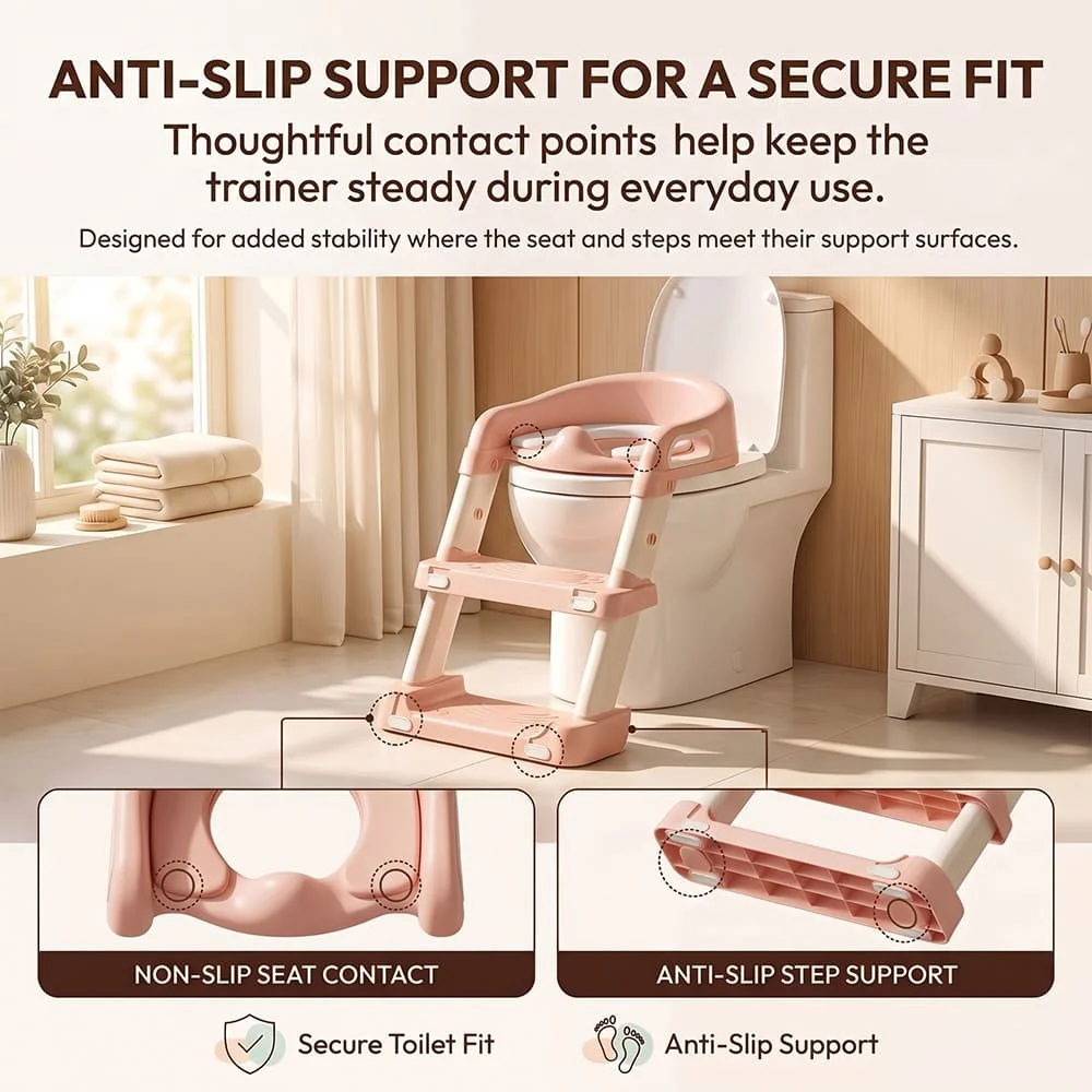 2 in 1 stepup Toilet Trainer pink4