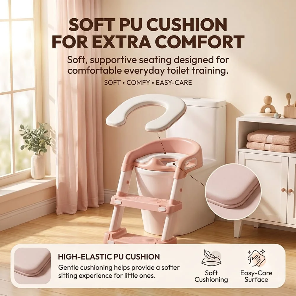 2 in 1 stepup Toilet Trainer pink5