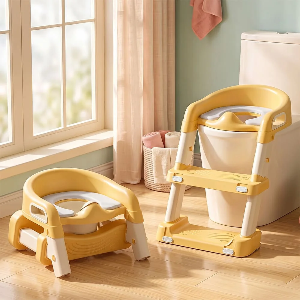 2 in 1 stepup Toilet Trainer yellow