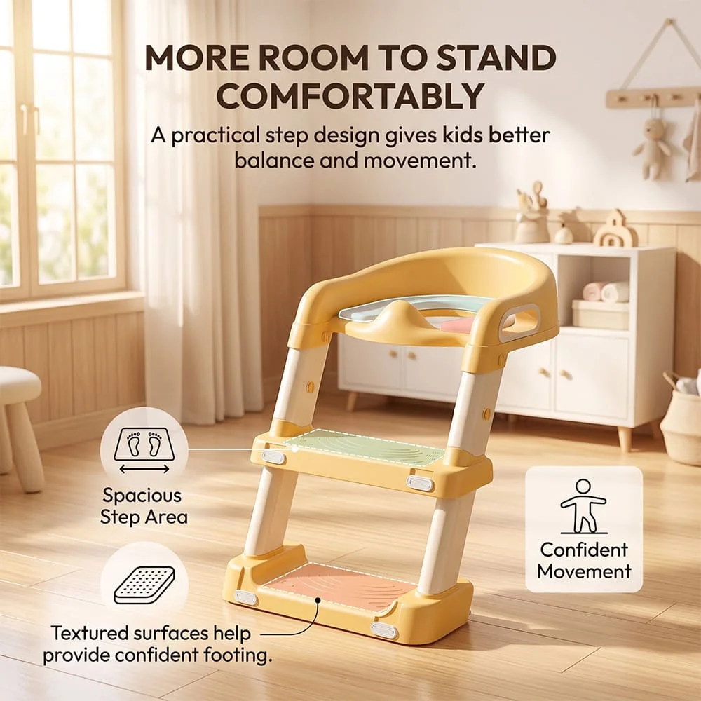 2 in 1 stepup Toilet Trainer yellow2