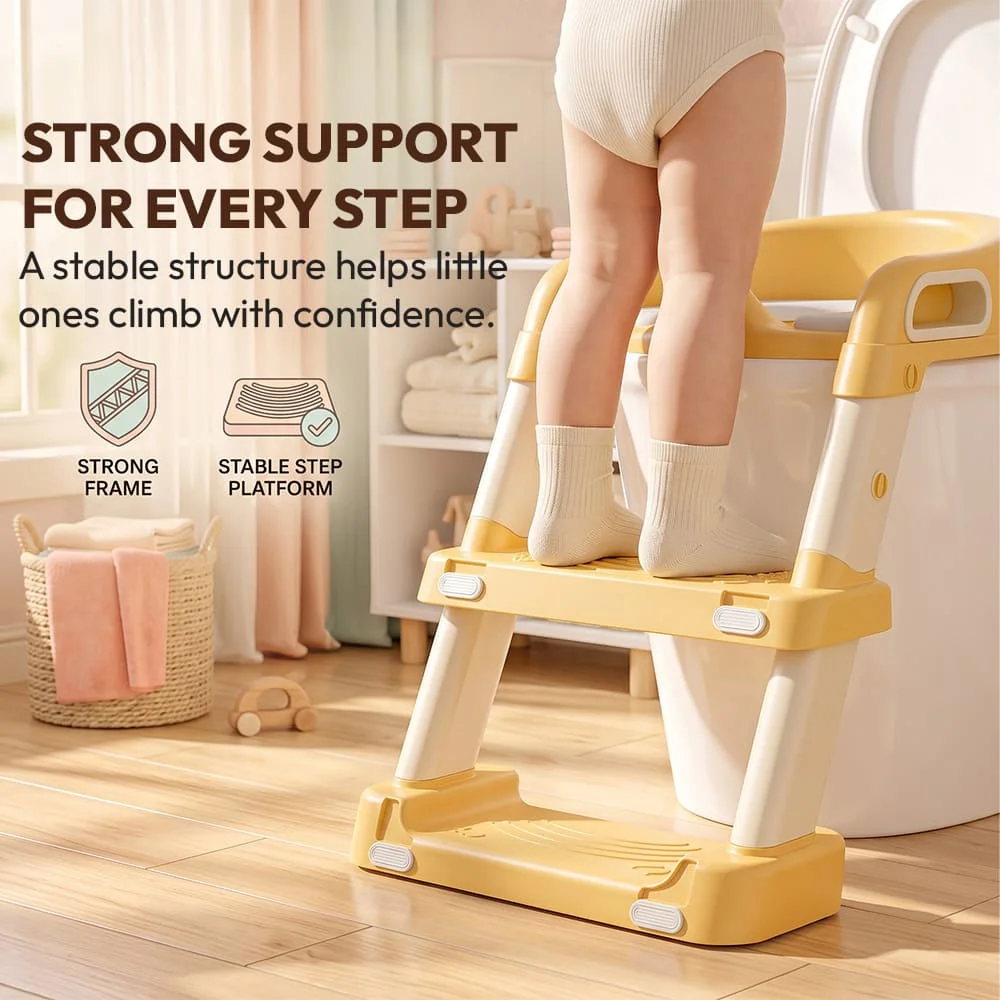 2 in 1 stepup Toilet Trainer yellow3