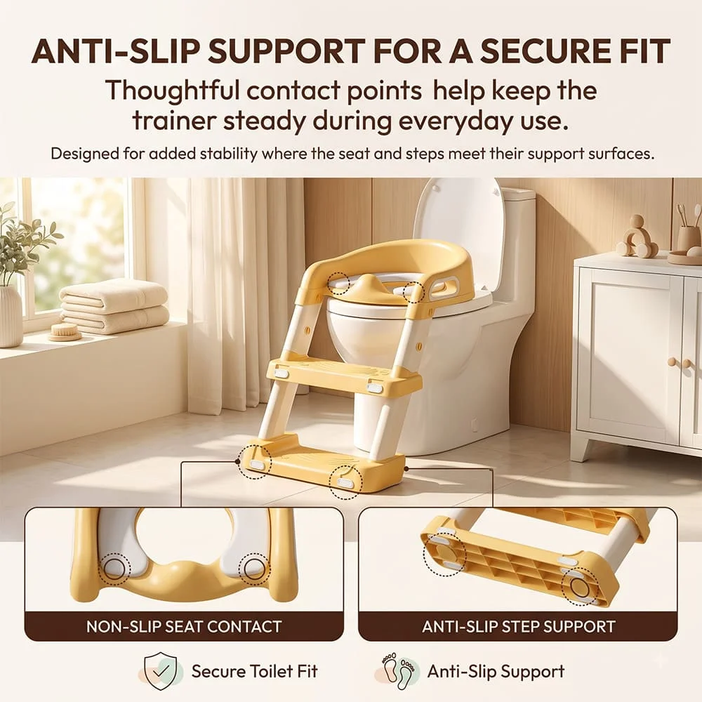 2 in 1 stepup Toilet Trainer yellow4