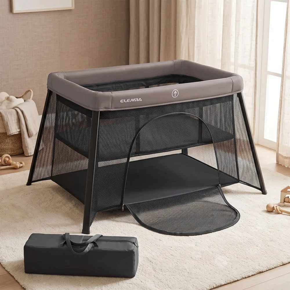 3-in-1 Baby Travel Bed Black