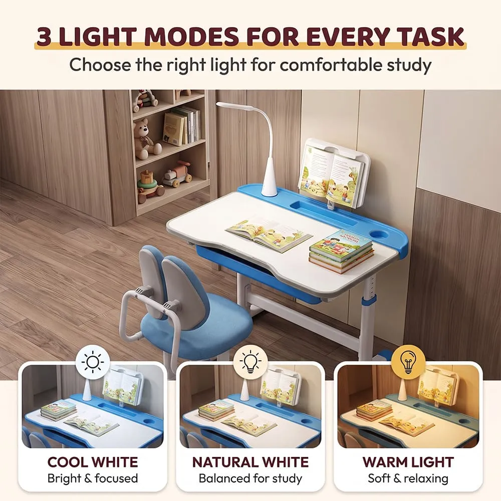 3 lights mode multi functional Kids STudy table Blue