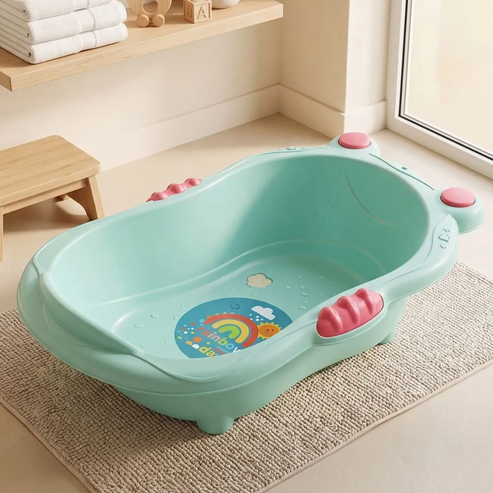AquaNest Baby Bath Tub Green pink