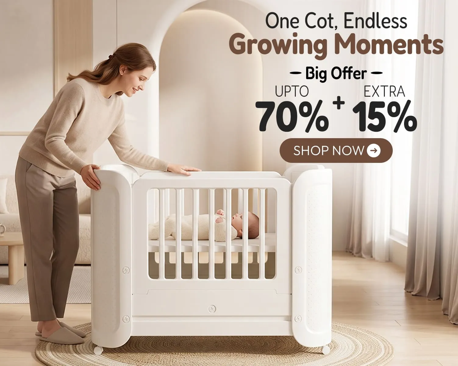 Baby Wooden Cot