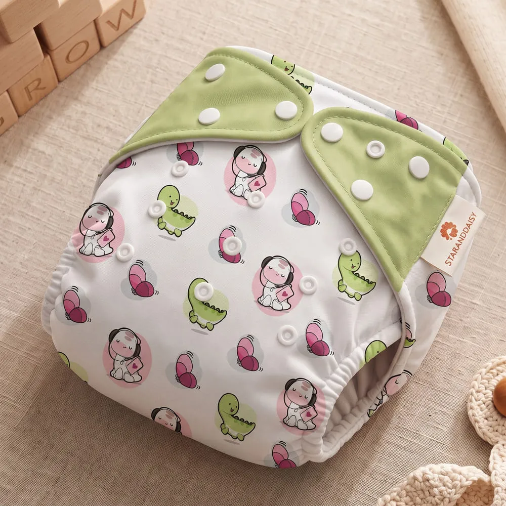 Baby reusable diaper green