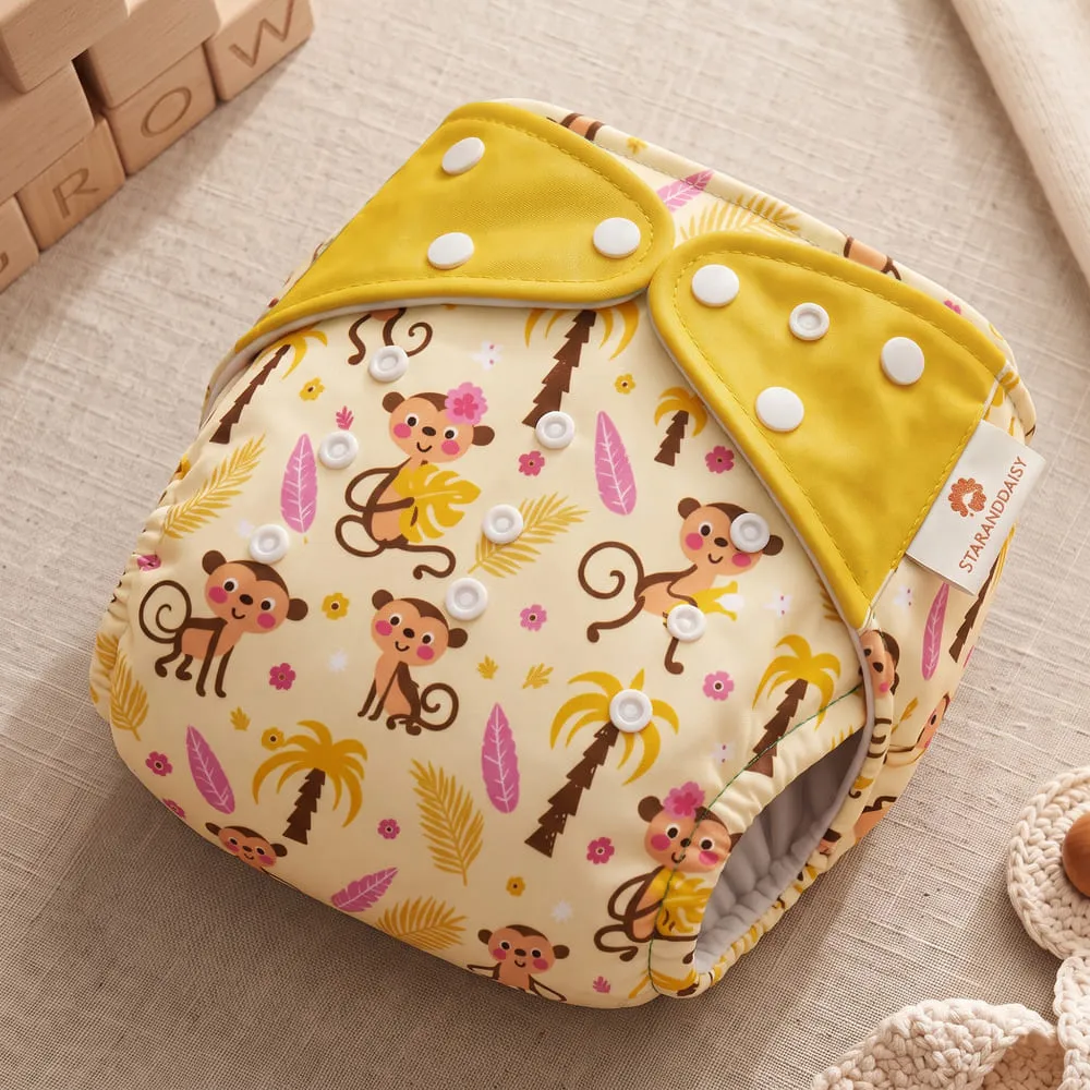 Baby reusable diaper yellow