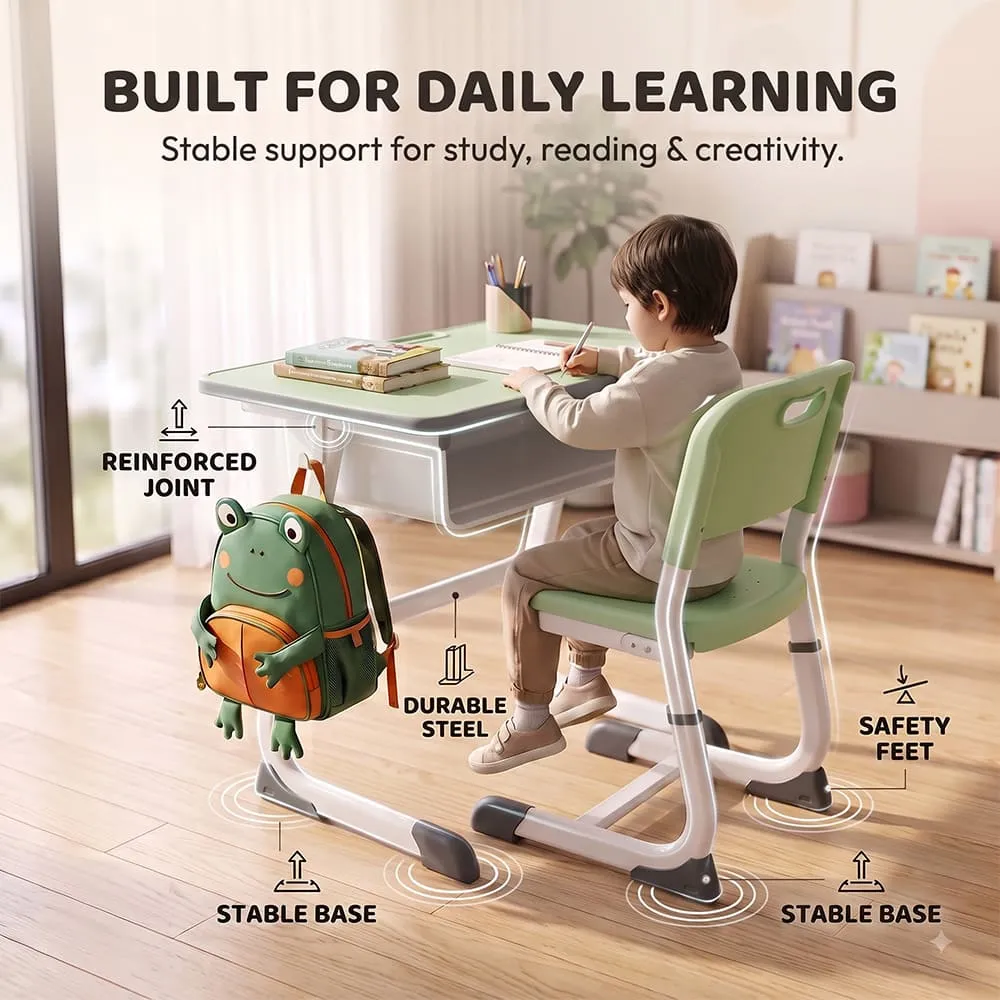 Built for daily learning Smart Kids Study table light green