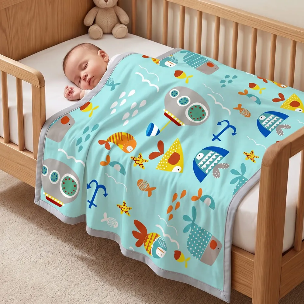 Cotton Dohar Ocean print