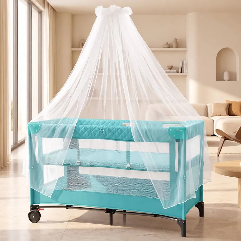 Cozycove Baby Crib Light green