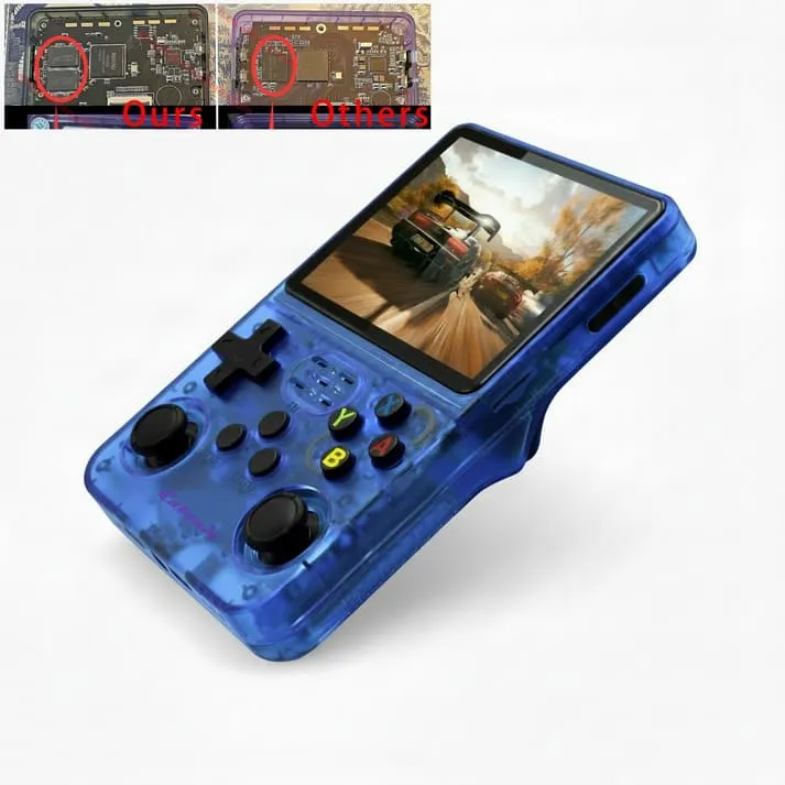 Cubonic Xplore R36S Dual RAM Chips Handheld Gaming Console blue